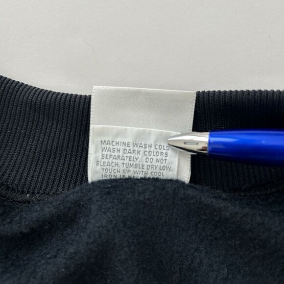 Vtg 80s Adidas Track Jacket Trefoil Mens M Black Stripe Zip Up Made In USA Retro - Picture 14 of 14